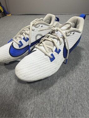 Nike Vapor Edge Speed 360 2 Football Cleats Mens White/Blue Size 8 FQ4045-105